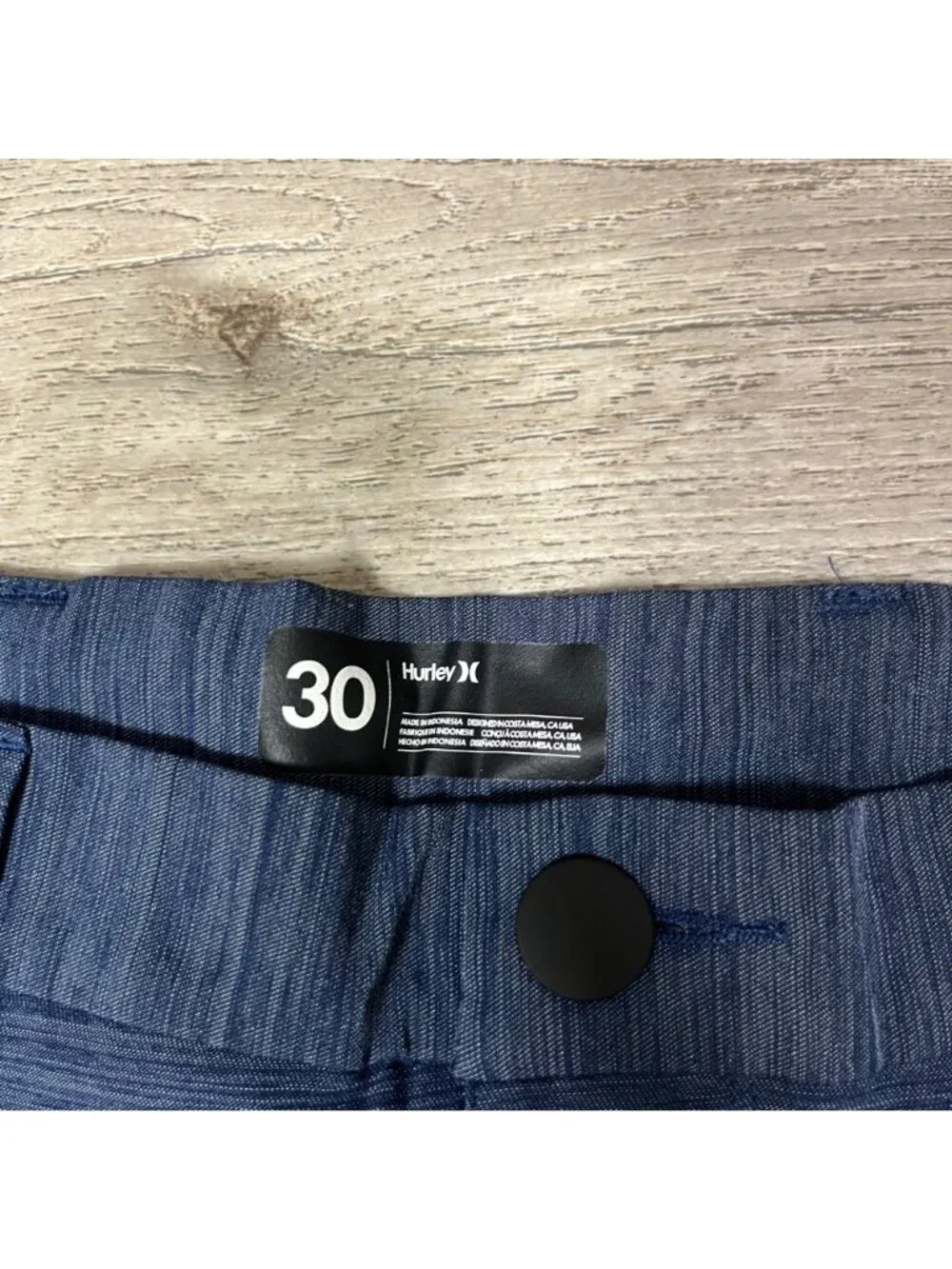 Hurley Athletic Mid Rise Cutback Hybrid Shorts Obsidian Blue Men’s Size 30